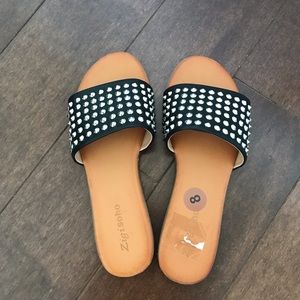 Black/Silver Studded Sandal